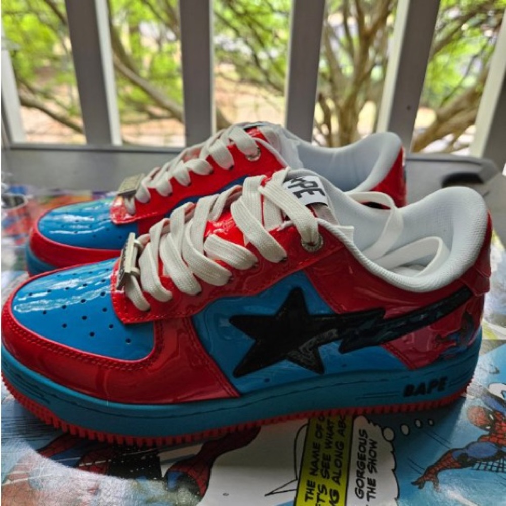 MARVEL  SPIDERMAN BAPESTA MENS 6 WMNS 7.5
#BAPESTA #SPIDERMAN #MARVEL